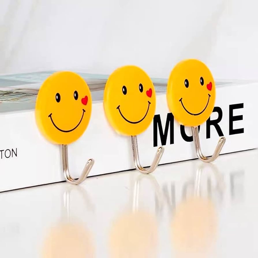 5 Piece Emoji Decor Hooks
