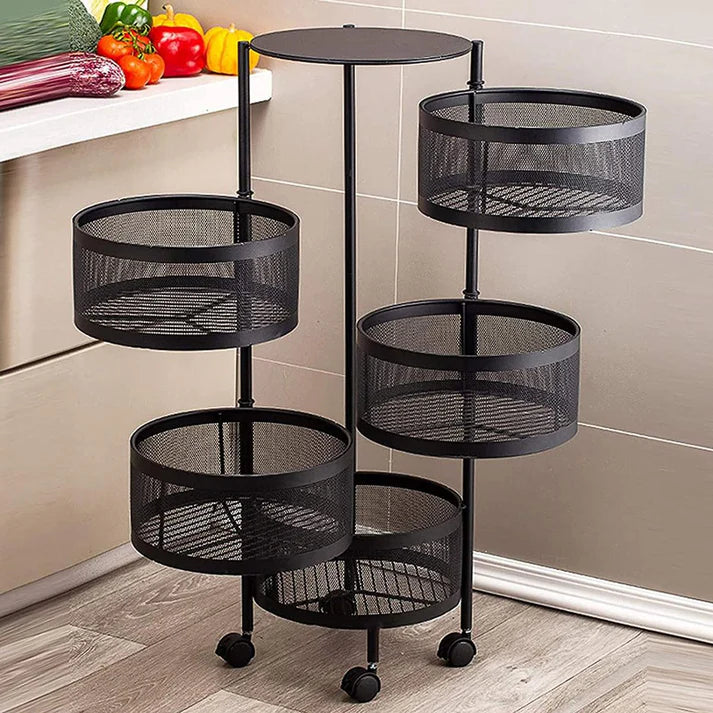 5 Layer Round Shape Kitchen Rack