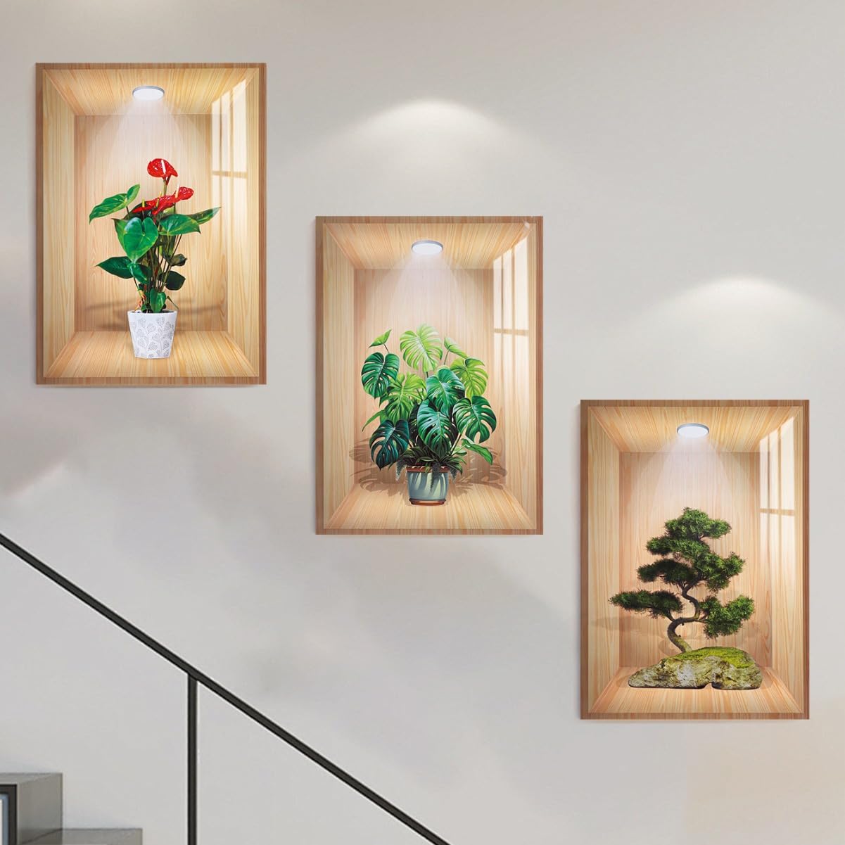 Wooden Greenery Stickers (Set of 3)