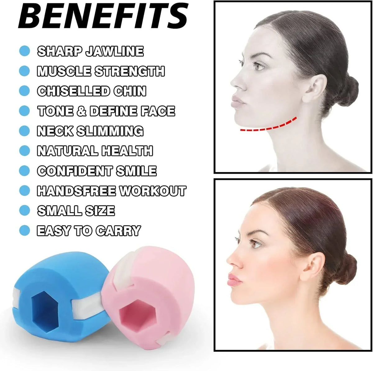Jawline Exercise Shaper Portable Facial Fitness Training Tool