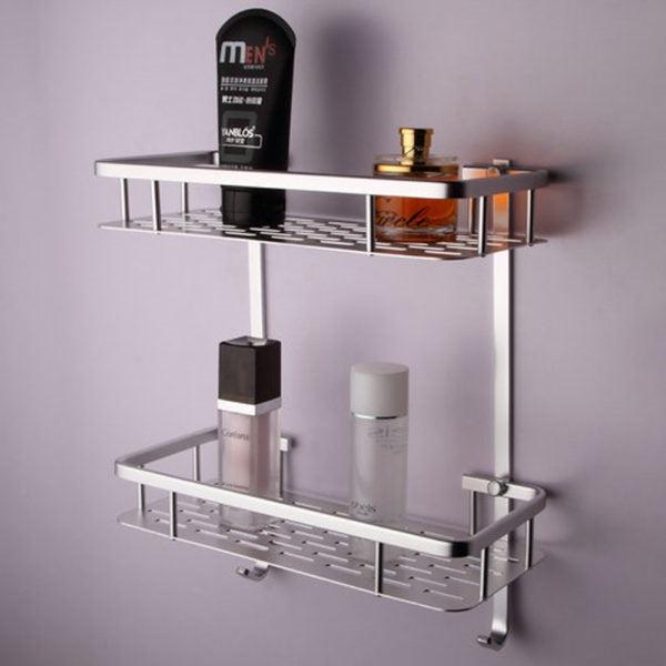 Aluminium Shower Shelf ??2-Tier Bathroom Storage Rack
