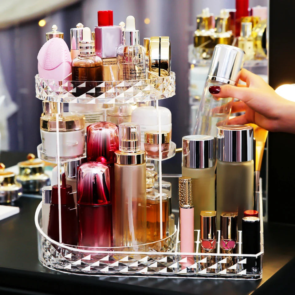 Multi-Compartment Clear Beauty Case