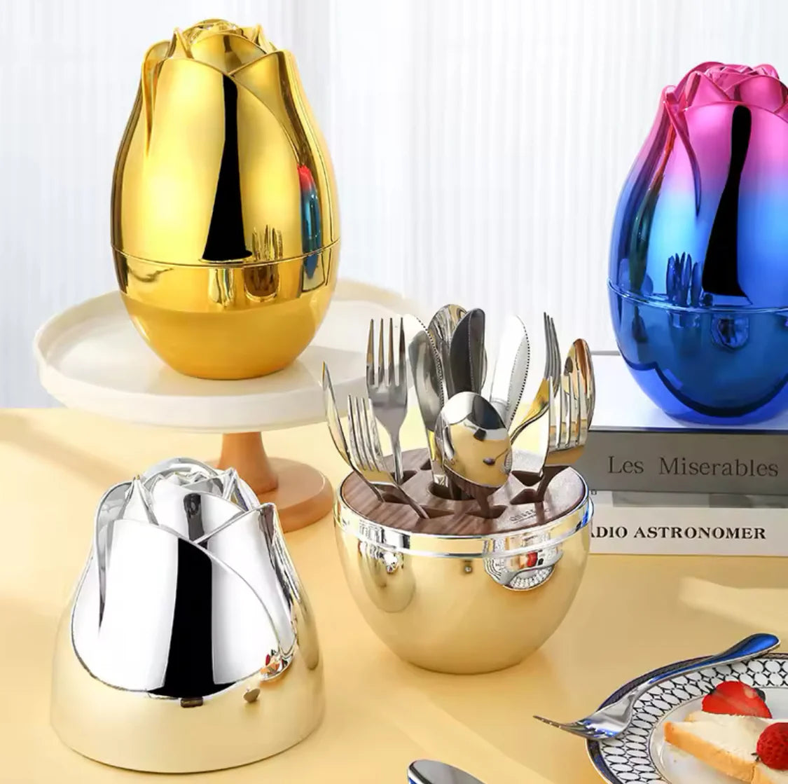 Regal Rose Egg Spoon Set