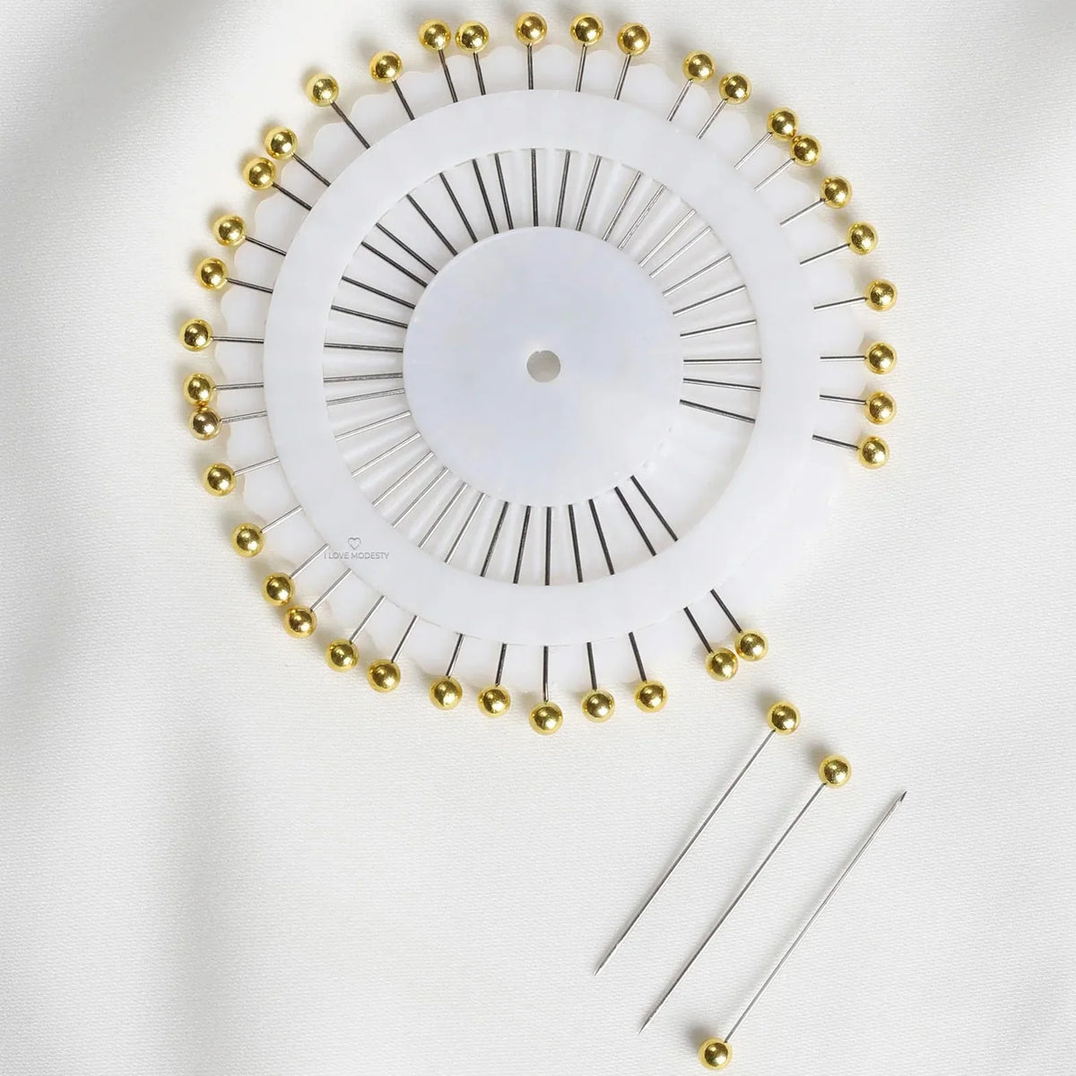 Multi-Color Hijab Sewing Pins – Gold, Silver & Rose Gold Heads