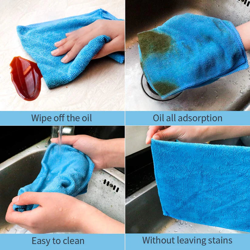 6PCS High Absorbency Reusable Microfiber Cloth Set