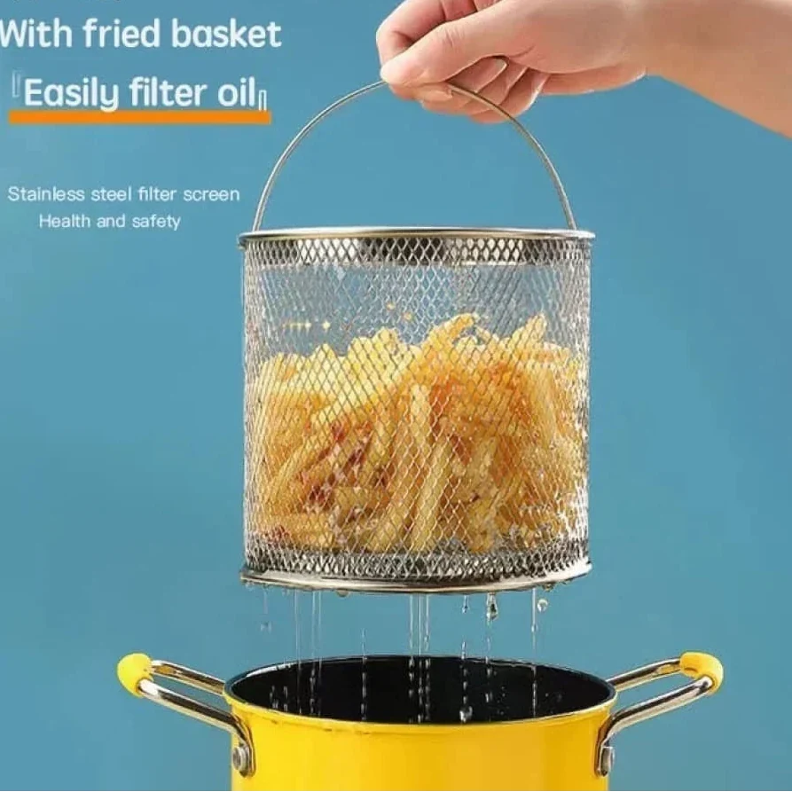 Luxor Deep Fry Strainer Basket – Oil Draining Frying Basket