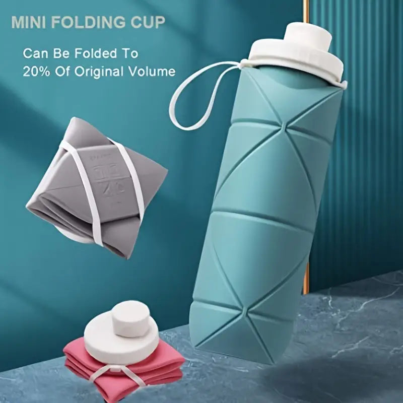 Food Grade Reusable Silicone Foldable Water Bottle