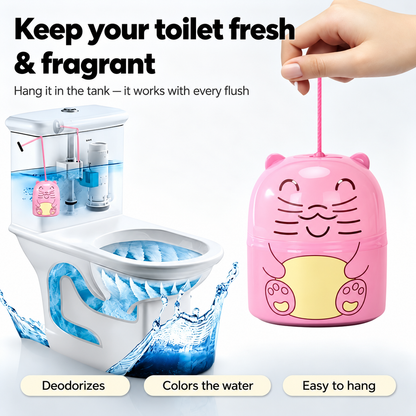 1. Cartoon Cat Toilet Brush – Practical Bathroom Cleaning Tool