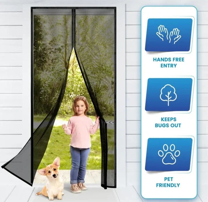 Magic Mesh Door Screen Magnetic Insect Protection Net