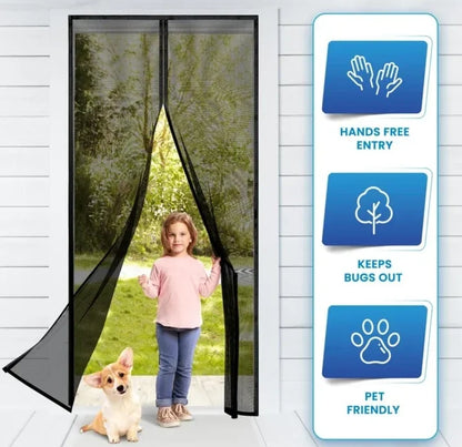 Magic Mesh Door Screen Magnetic Insect Protection Net