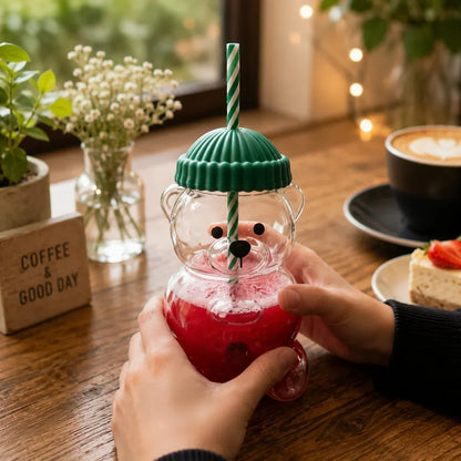 1. Teddy Bear Straw Cup – Unique Reusable Drinking Bottle