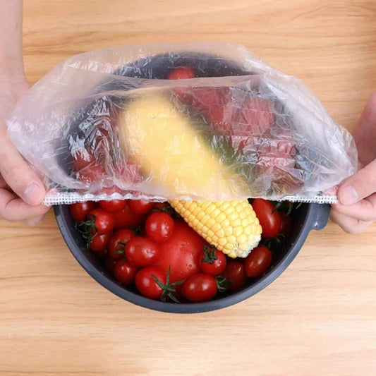 100Pcs Disposable Plastic food Wrap, Kitchen Accessories 