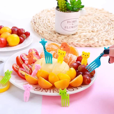 10Pcs Cartoon Fork Set