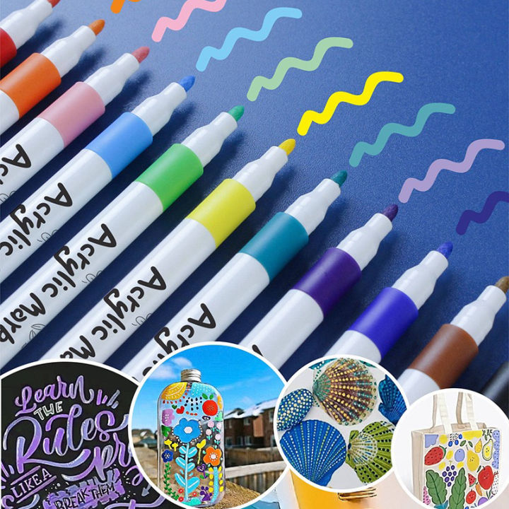 12Pcs Acrylic Marker, Babies and Toys 