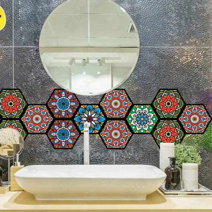 12 Colorful Self-Stick Wall Tiles – DIY Décor, 5x5"