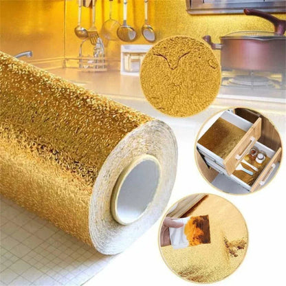 Gold Self-Adhesive Kitchen Foil Sheet (60x200cm)