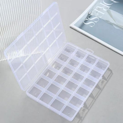 24 Grid Plastic Organizer Jewelry Storage Box