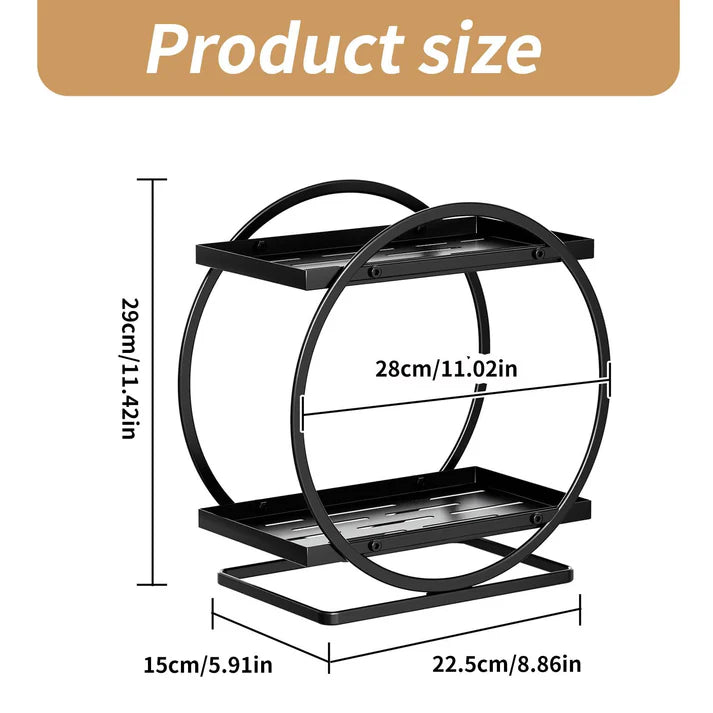 Round 2-Tier Metal Display Rack