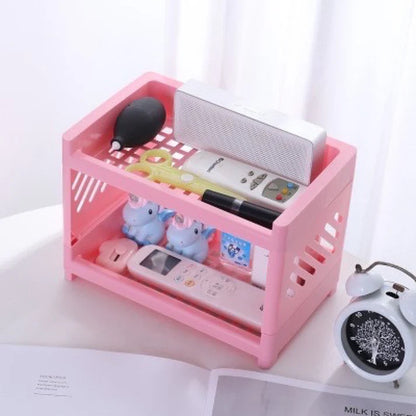  2 Layers Plastic Desktop Storage Rack, Home and Living
