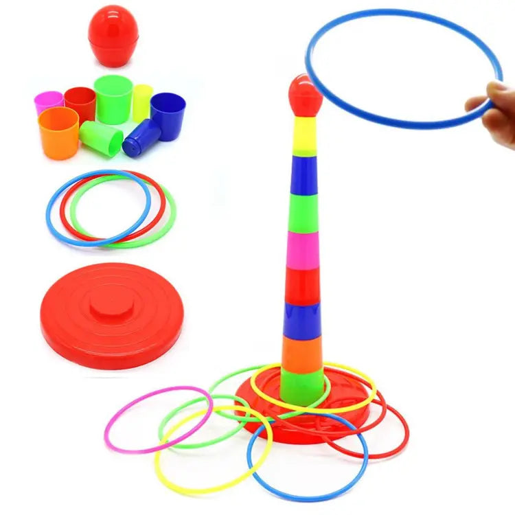 Children Ring Toss Game Set Rainbow