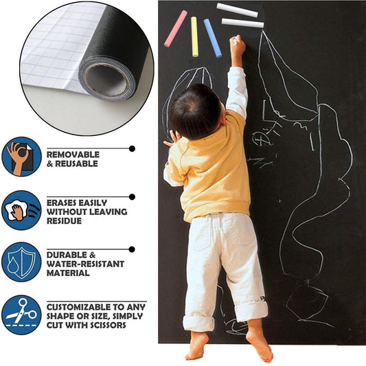 Large Self-Adhesive Chalkboard | Erasable Chalkboard Sticker (90x100cm)