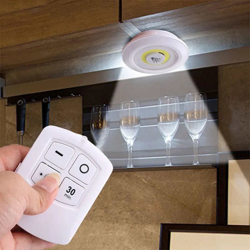 3 Pack Wireless Under Cabinet LED Lights with Remote Control
