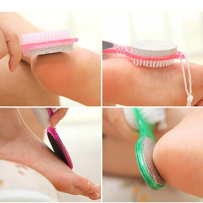 4 In 1 Foot Care Stone Callus Remover Brush Exfoliate