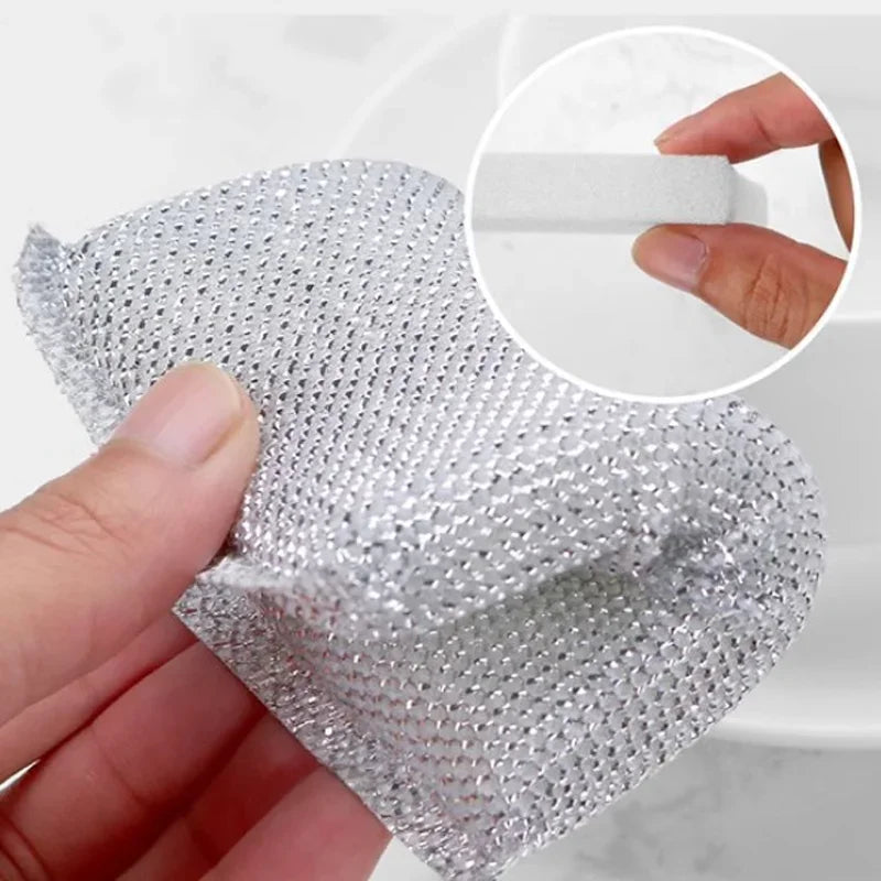 4 Pack Kitchen Steel Scrubber Sponges