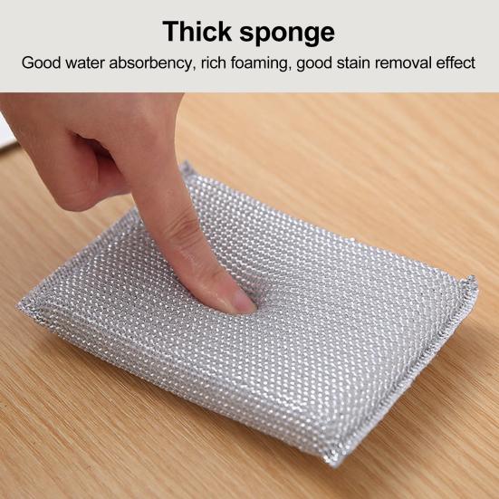 4 Pack Kitchen Steel Scrubber Sponges