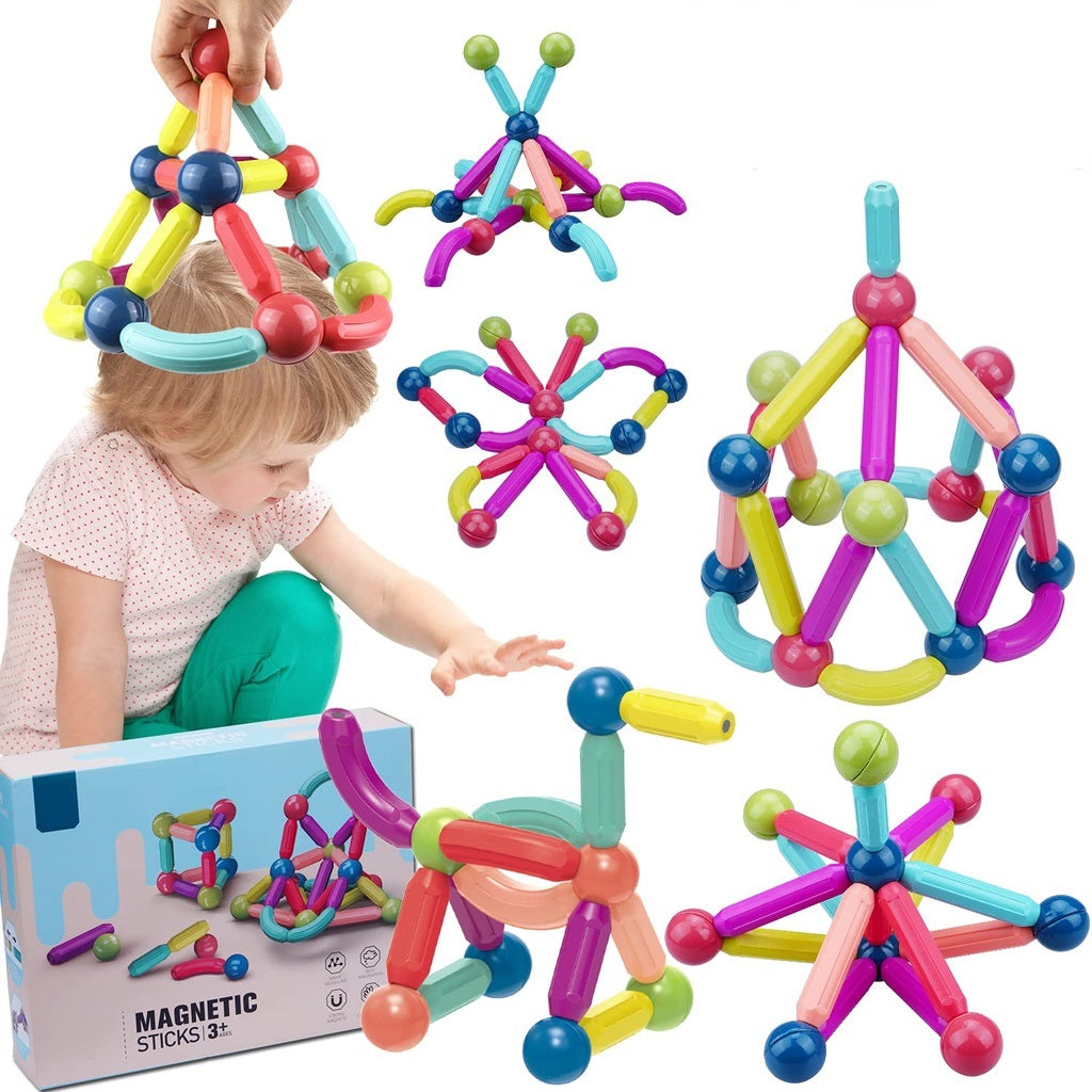 25-Piece Magnetic Building Sticks Set for Creative Play