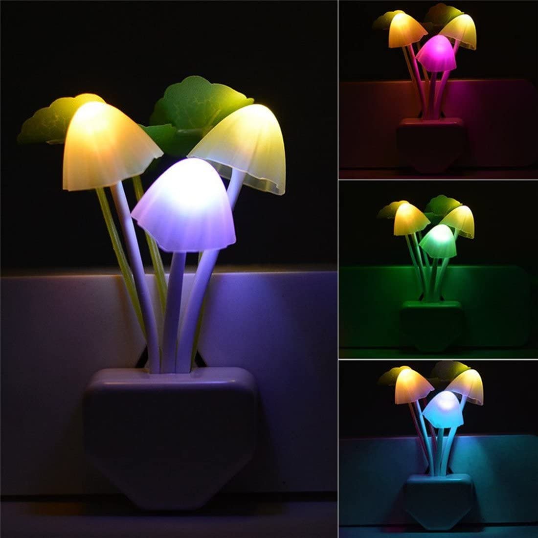 2-Pack Mushroom LED Night Lights