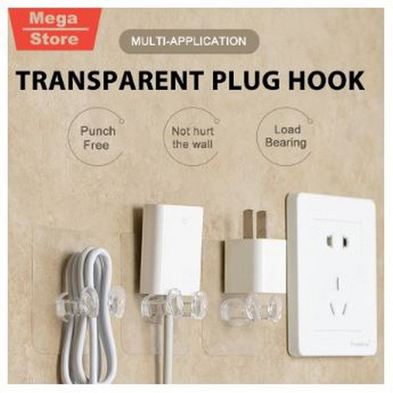 5PCS Universal Power Plug Socket Holders, Transparent Design