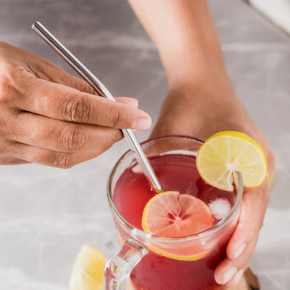 5Pcs Metal Straw Set, Home and Living 