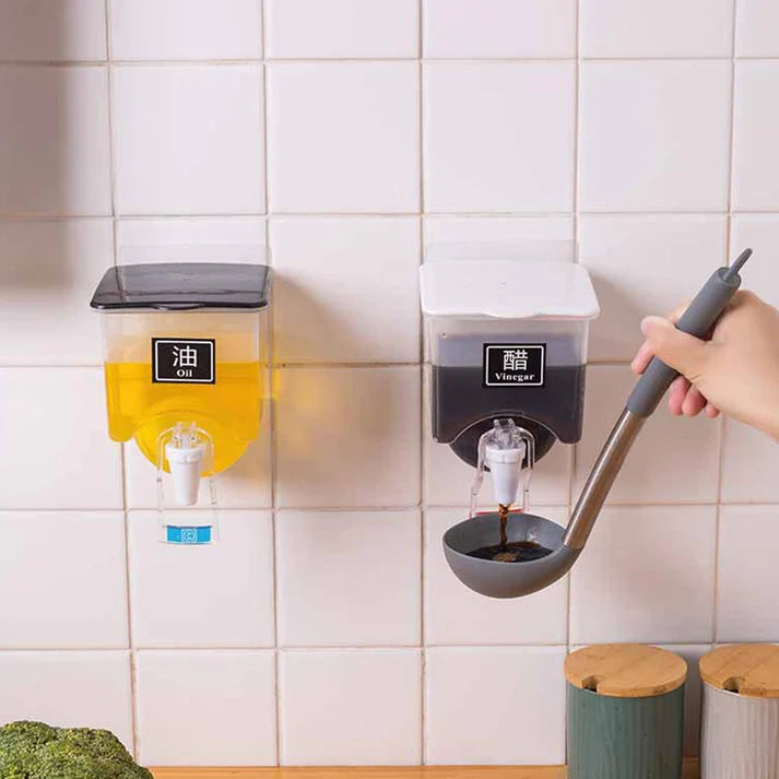 Wall Mounted Dual Oil & Vinegar Dispenser