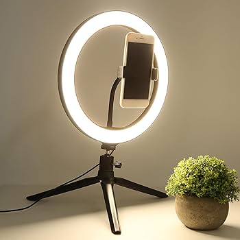 Selfie Tripod with LED Ring Light