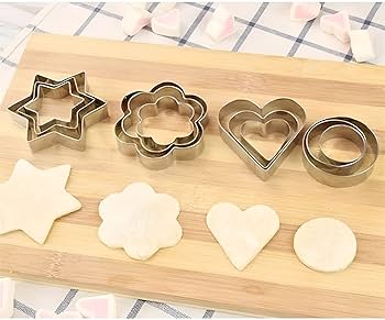 12-Piece Stainless Steel Cookie,Pastry, and Fruit Cutters Set