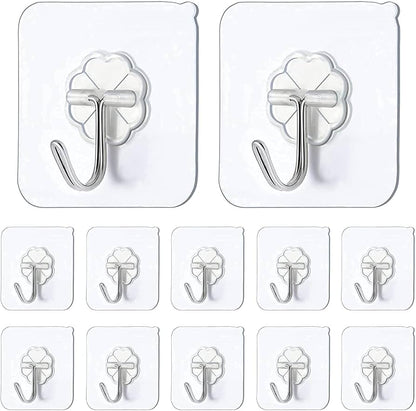 10Pcs Self Adhesive Wall Hooks Multipurpose Hanging Hooks For Home