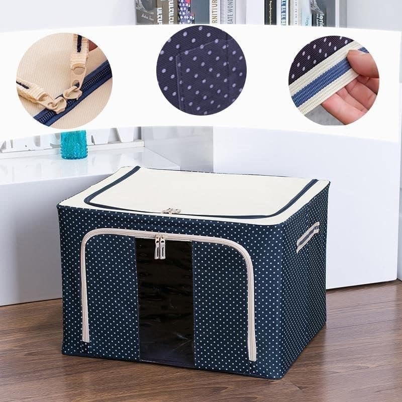 Foldable Metal Frame Clothes Storage Organizer Bags