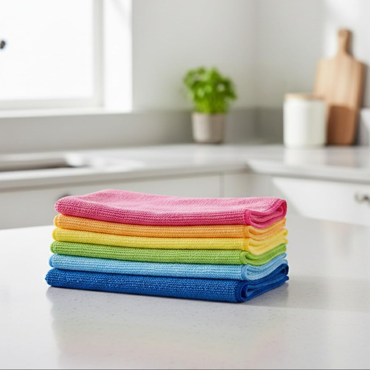 6PCS High Absorbency Reusable Microfiber Cloth Set