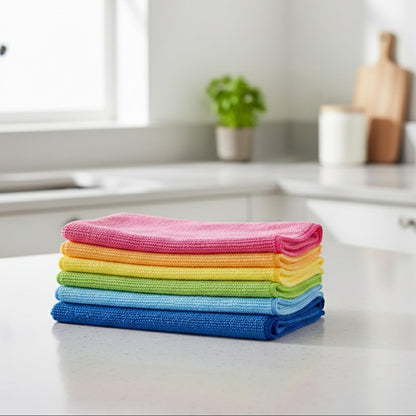 6PCS High Absorbency Reusable Microfiber Cloth Set