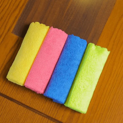 6PCS Quick-Dry Microfiber Cleaning Cloth Set For Kitchen, Car & Glass