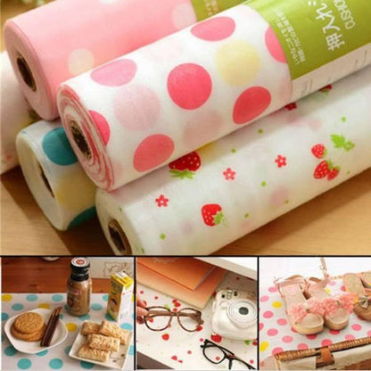 1 Roll Anti Slip Kitchen Cupboard Liners Mat Roll