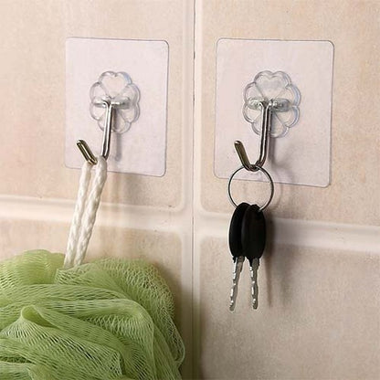 10Pcs Self Adhesive Wall Hooks Multipurpose Hanging Hooks For Home
