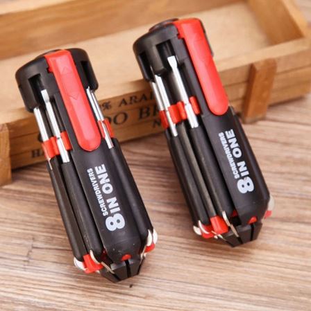 8 in 1 Professional Mini Screwdriver With Poweful Torch