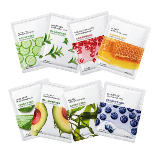 10 Pcs Moisturizing & Brightening Fruit Face Masks