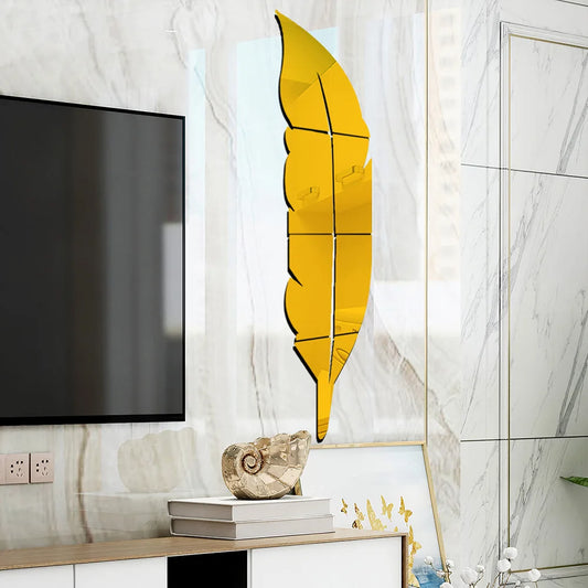 Acrylic Feather Mirror