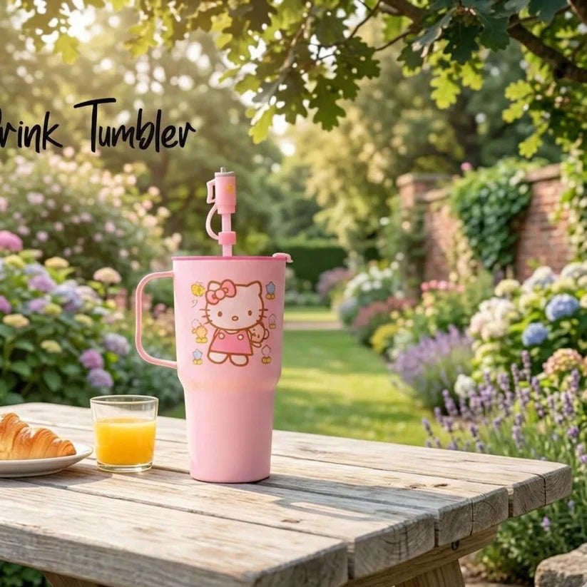 Cute Printed Plastic Tumbler Cup (Assorted Designs)