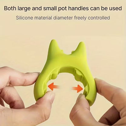 Cat-Shaped Silicone Pot Handle Grip ??Kitchen Handle Holder
