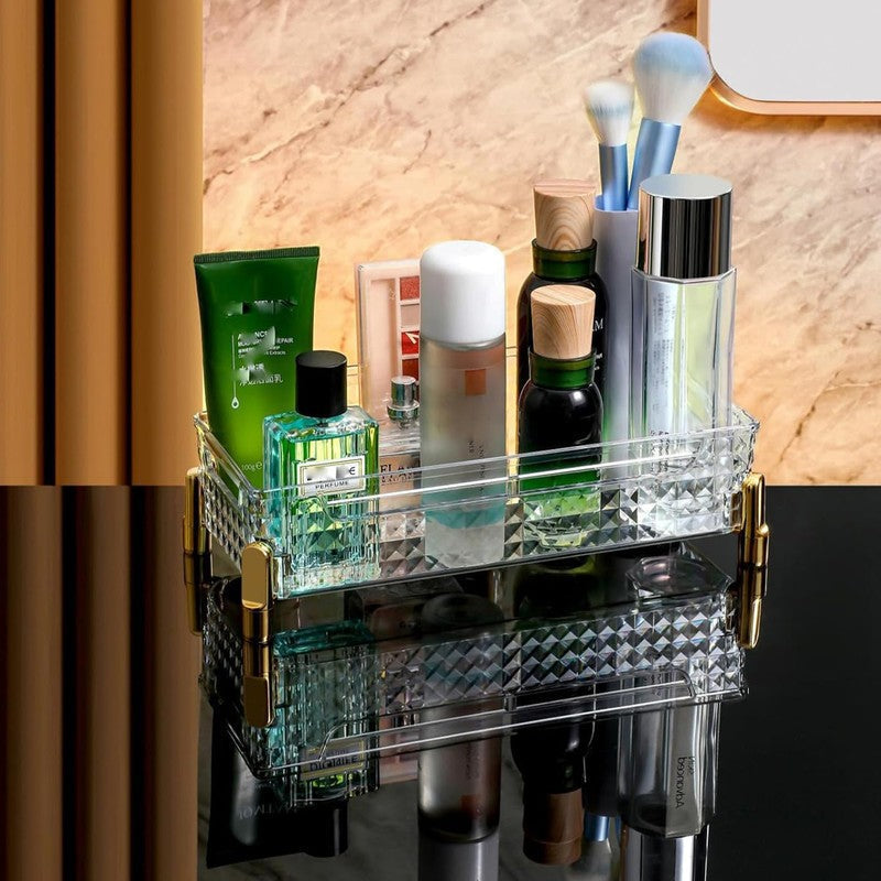 Clear Cosmetic Organizer Tray – Stylish Vanity Storage