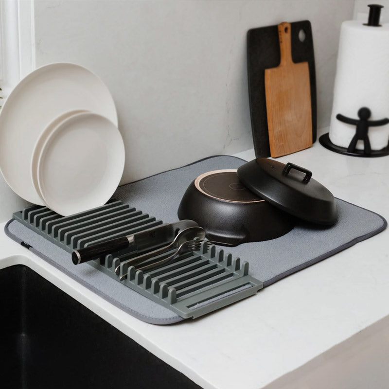 Compact Dish Drying Mat – Space-Saving Kitchen Accessory